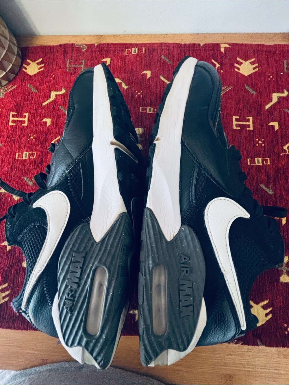 Nike Kids Black and White Athletic Trainers